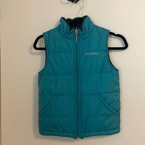 Columbia Puffer Vest Turquoise Small